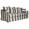 Noosa Grey & Cream Stripe 3 Seat Sofa