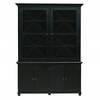 Sorrento Tall Glass Door Cabinet Black