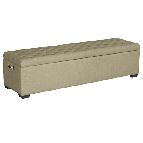 Beige Linen Bed Box