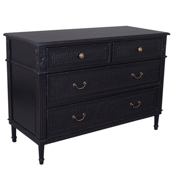 Polo Table Chest of Drawers Black