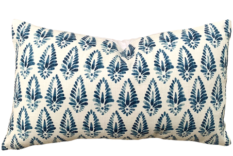 Azure Linen Cushion Rectangular