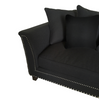 Black Studded 3 Seat Sofa