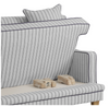 Bondi Blue & White Pin Stripe 3 Seat Sofa