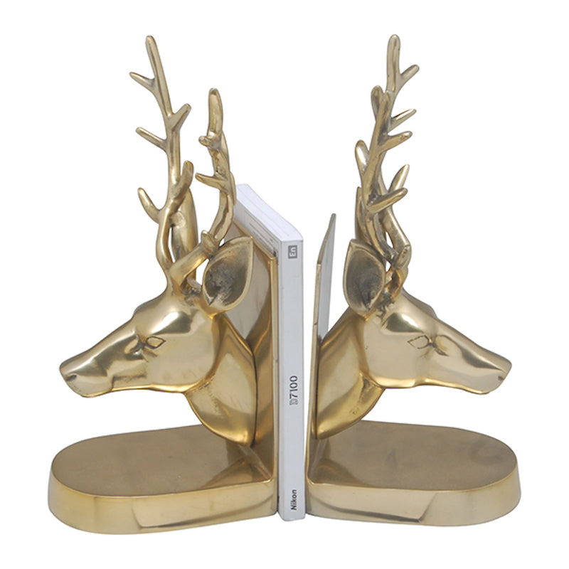 Brass Deer Bookends