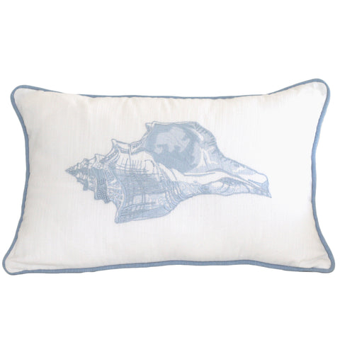Pale Blue Seashell Cushion