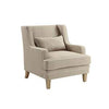 Bondi Natural Armchair with White Piping