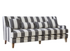Bondi  Grey & Cream Wide Stripe 3 Seat Sofa