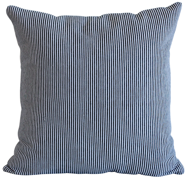 Black & White Pinstripe Cushion