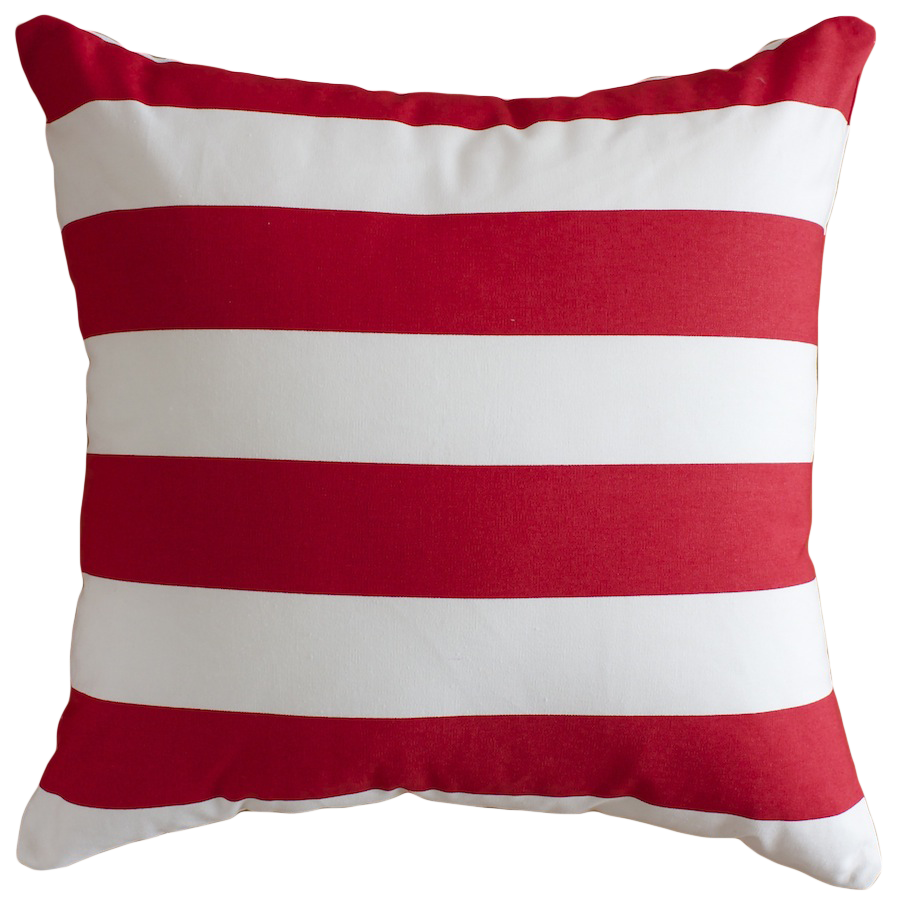 Red & White Stripe Cushion