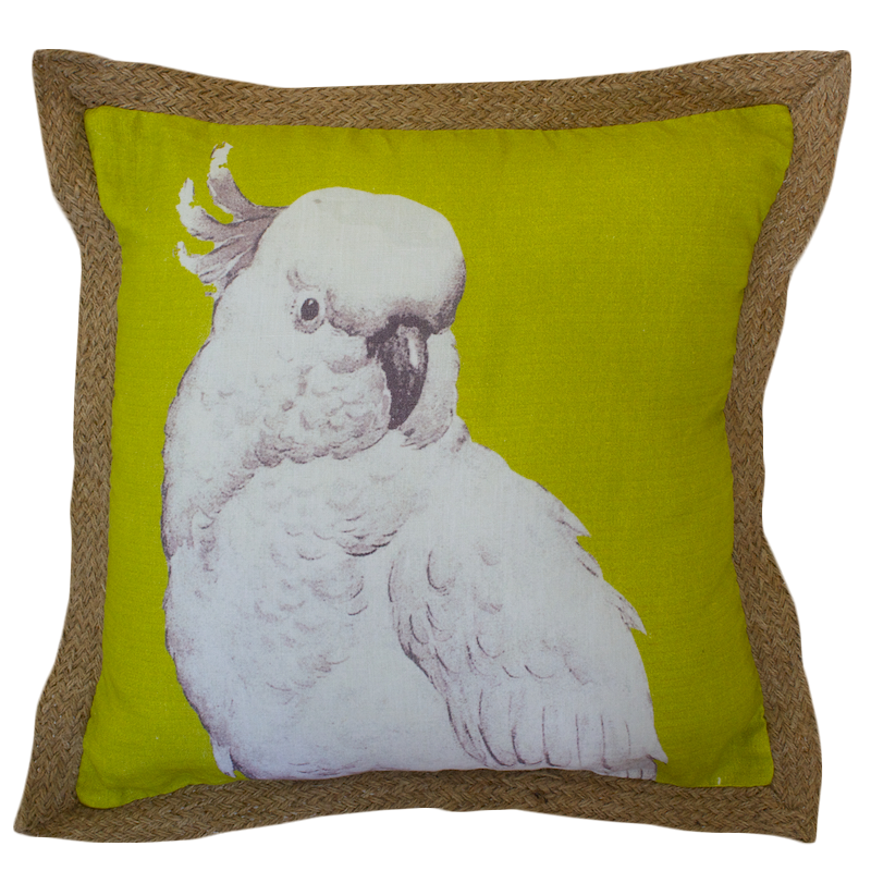 Cockatoo Linen & Jute Cushion