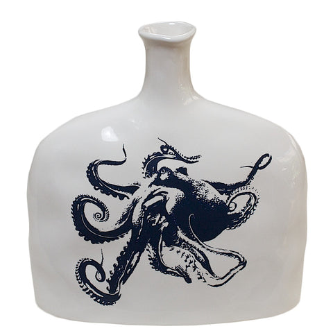 Blue and White Octopus Vase