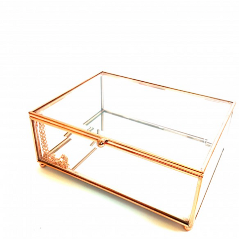 Rose Gold Glass Box﻿