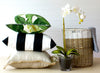 Black & White Stripe Rectangular Cushion
