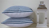 Navy & White Thin Striped Cushion